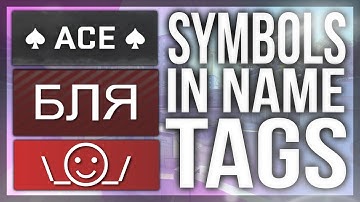 HOW TO USE SYMBOLS IN NAME TAGS (Unicode)