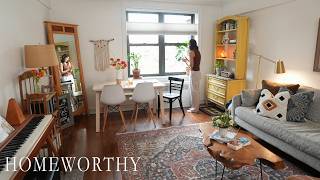 How A Small Space Coach Maximizes Her 750 Sq Ft NYC Apartment For Family of Four | HOUSE TOUR