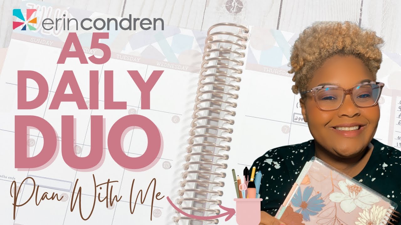 Erin Condren A5 Daily Duo Plan With Me | July 2022 - YouTube