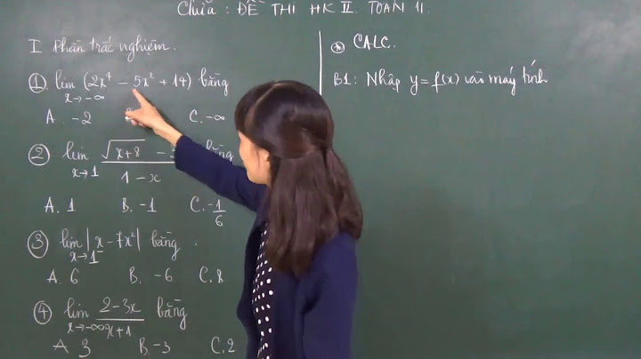 Casio giải nhanh trắc nghiệm toán 11 học kì 2