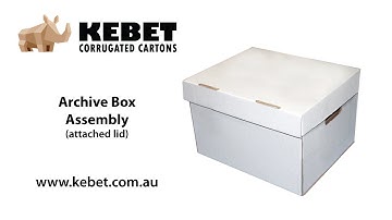 Archive Box Assembly (attached lid)