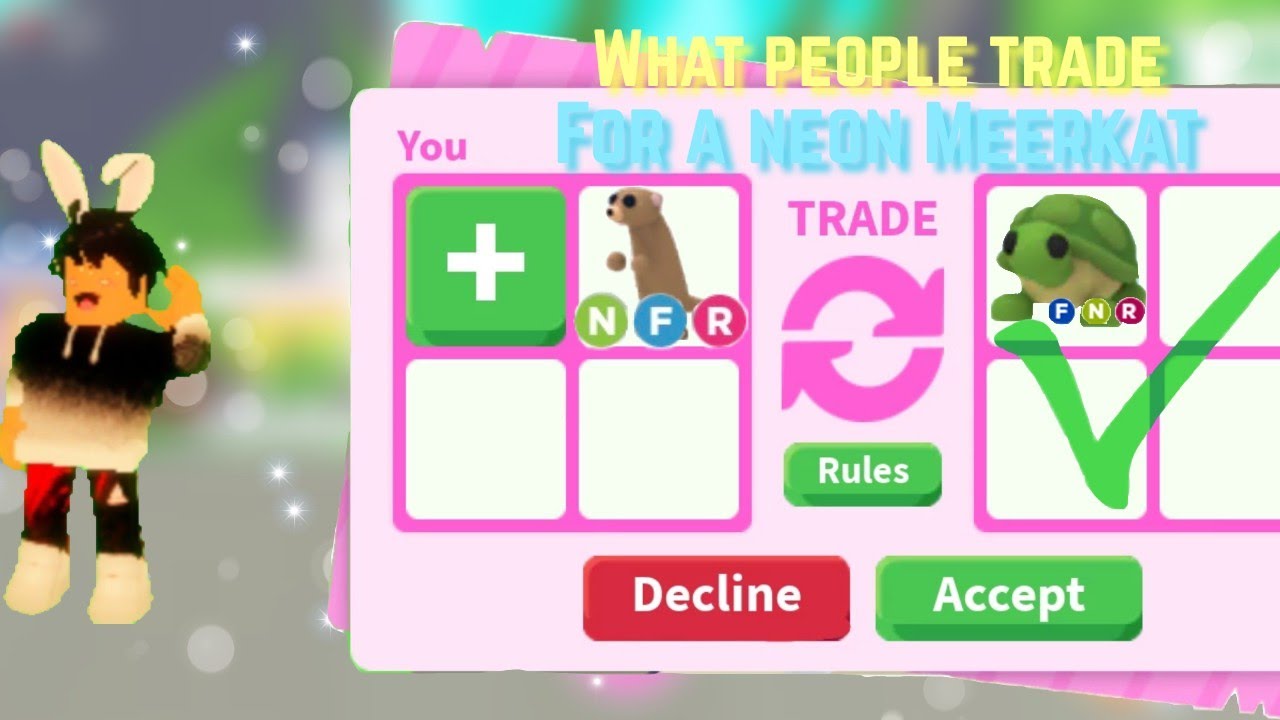 What People Trade For A Neon Meerkat In Adopt Me Roblox2020 Roblox