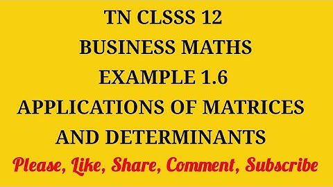 TN 12th Business maths chapter 1 example 1.6