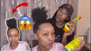 I Let My Sister Do A Slick Top Knott Bun On My Natural Hair Vlogtober Day 27