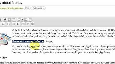 Amazon Affiliate Tutorial - Add Amazon Links into a Wordpress Post