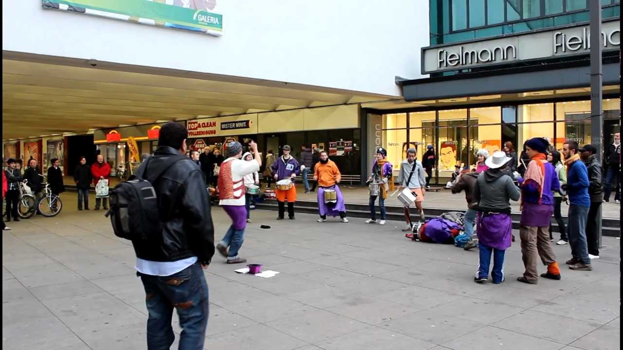 A Bunch Of People Playing Amazing Drums At Alexander Platz Eastern Berlin Youtube