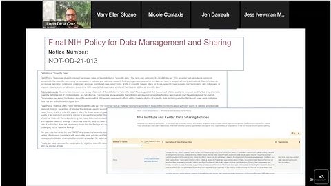 Community Discussion: Addressing the NIH Data Management and Sharing Policy