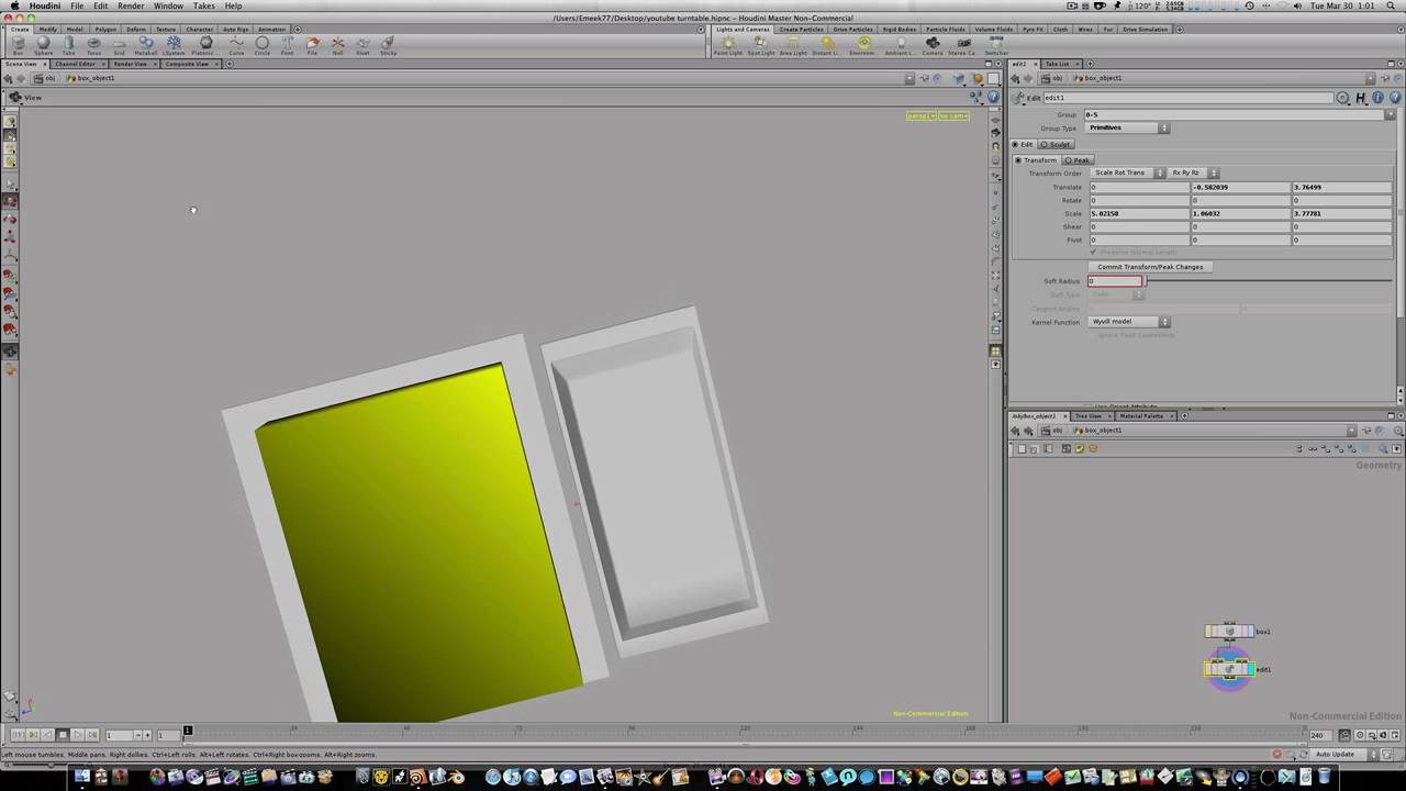 Houdini 10 3D Modeling Tutorial DJ Turntables (Low Detail