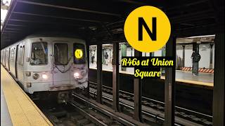 Ditmars Blvd and Coney Island bound R46 (N) trains at Union Square