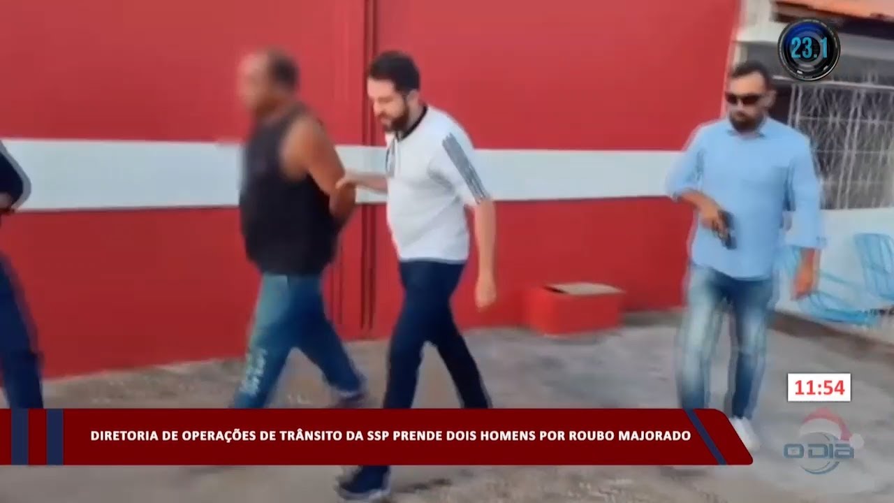 Diretoria de operações de trânsito da SSP prende dois homens por roubo majorado 13 12 2023