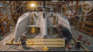 Extreme Narrow Hull Catamaran Build from Scratch with Plans