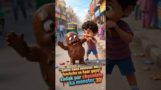 “Chocolate Se Bana Giant Monster! 😱🍫 | Funny AI Story 😂” #trending #trendingshorts #viralshorts