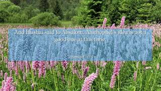 2 Samuel 17:7 And Hushai said to Absalom, Ahithophel's idea is not a good one at this time.