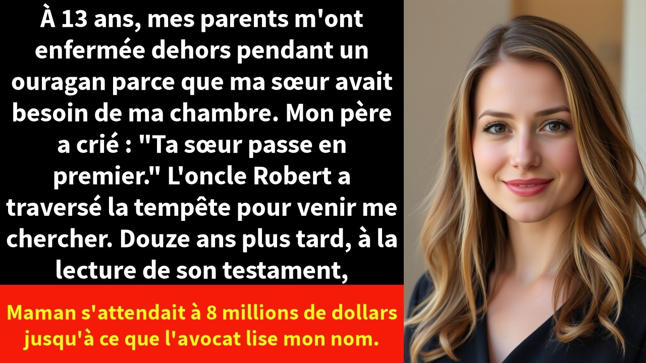À 13 ans, mes parents m'ont enfermée dehors pendant un ouragan parce que ma sœur avait besoin de