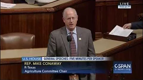 Chairman Conaway delivers One-Minute on negative impacts of EPA's WOTUS rule