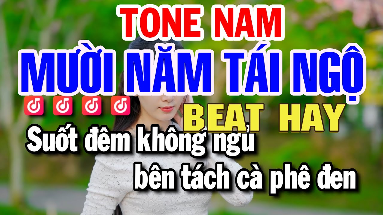 Mười Năm Tái Ngộ Karaoke Tone Nam (Fm) Nhạc Sống Beat Hay | Huỳnh Lê