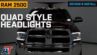 2010-2018 Ram 2500 Led Tube Quad Style Headlights Review & Install