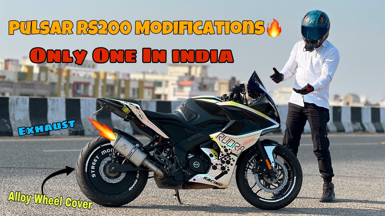 Pulsar RS200 Modifications  One in India | Back Alloy wheel ...