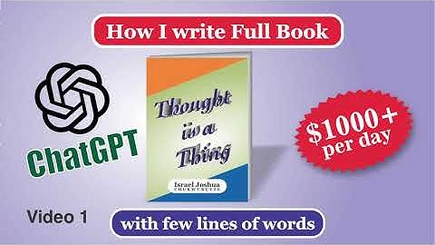 ChatGPT Tutorial: How to Write a Full Book within 24 hours | chat gpt | ai | chatgpt