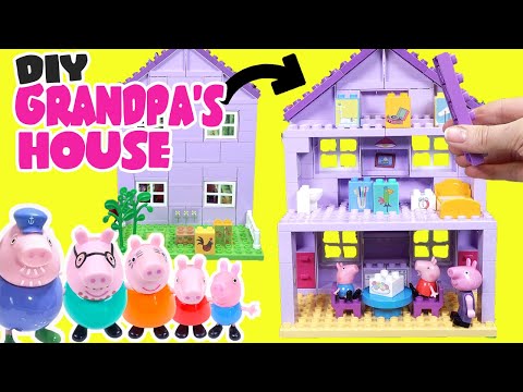 Peppa Pig DIY Grandpas Family House Build Contruction for Kids