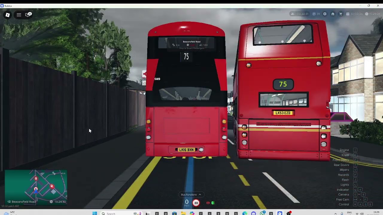 75 bus route full visual route rush hour