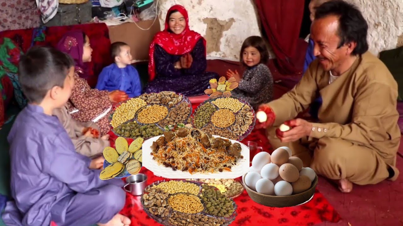 Eid in the Heart of the Cave | A Family Celebration by Twins ! Afghanistan village life.