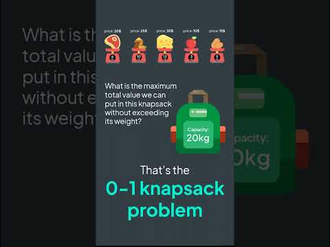 What Is The 0-1 Knapsack Problem? - Inside Code #shorts