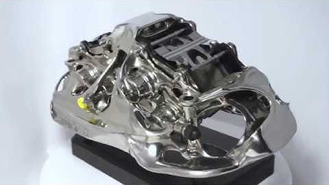 BUGATTI Titanium Brake Caliper from 3D Printer