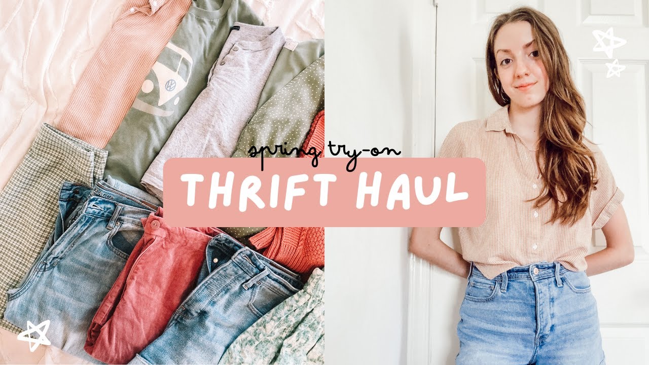 SPRING TRY-ON THRIFT HAUL: plato's closet, uptown cheapkskate, goodwill ...