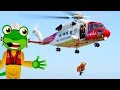 Gecko Rescue Helicopter | Learn Machines and Vehicles for Kids with Gecko