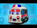 ambulans menggunakan | Anak-anak mobil mainan | belajar kendaraan | 3D Cartoon | Ambulance