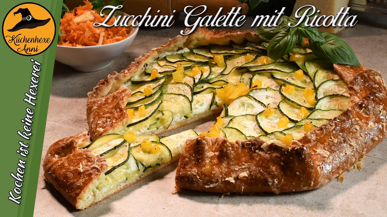 Leichtes Sommergericht , Zucchini Galette mit Ricotta