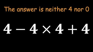 Don’t Solve 4−4×4+4 Until You See This