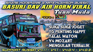 PANJANG😱! BASURI NADA TERBARU TUAN MUDA DAV AIR HORN! SHARE KODENAME & MP3 BUSSID UPDATE 2024