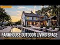 Modern farmhouse  beautiful outdoor living space with open courtyard designs