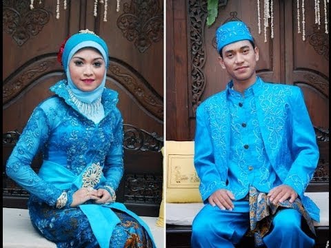 Gaun dan Kebaya Pengantin Muslimah Part 4 biru  YouTube