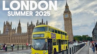 London City Tour 2025 | 4K HDR Virtual Walking Tour around the City | London Summer Walk 2025