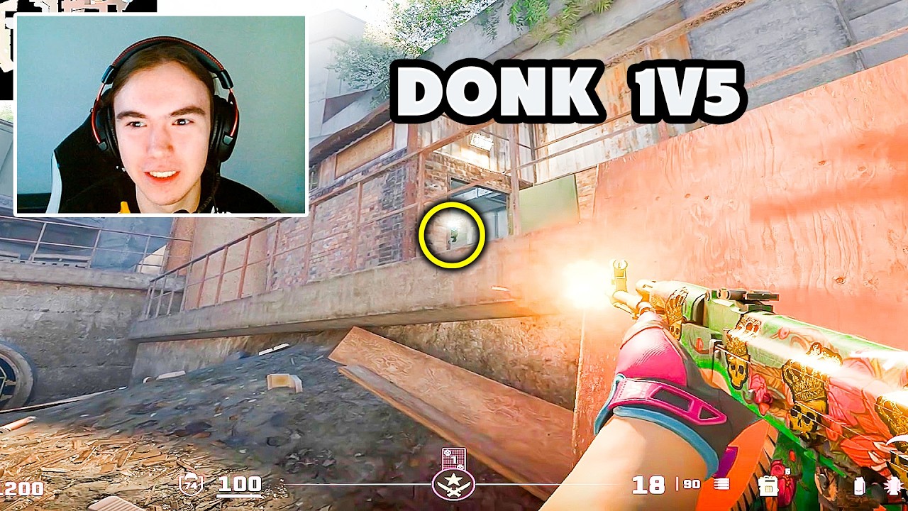 donk insane play to win the 1v5 Clutch in FACEIT match. b1t gets an Ace - CS2