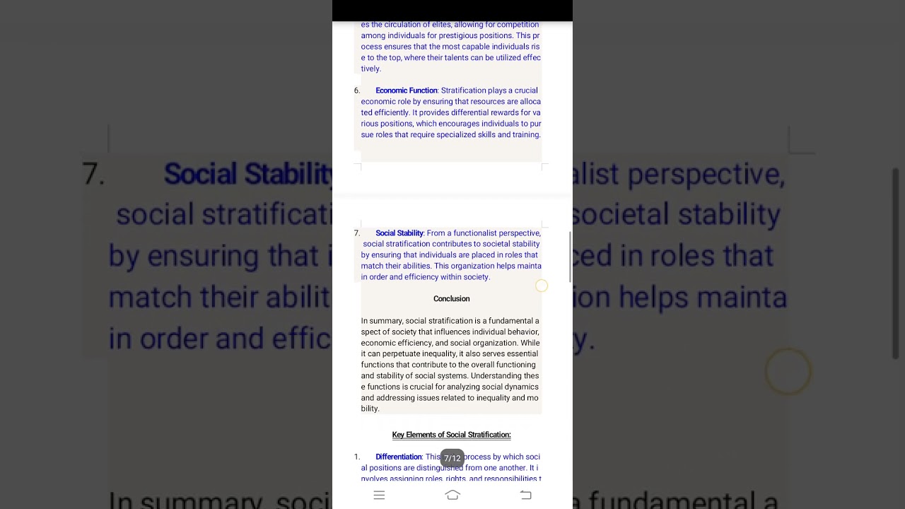 social stratification in sociology including notes and assignment.