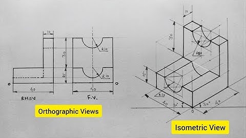 Isometric view | Isometric projection | Engineering drawing | How to draw isometric view