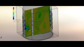 solidworks flow simulation : heat exchange and mixing tank