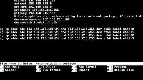 Configuration IP  Virtual on Debian Lenny