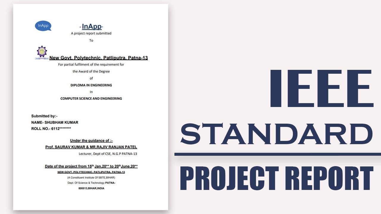 IEEE Format For A Project Report How To Make Project Report For IEEE Format For A Project Report How To Make Project Report For