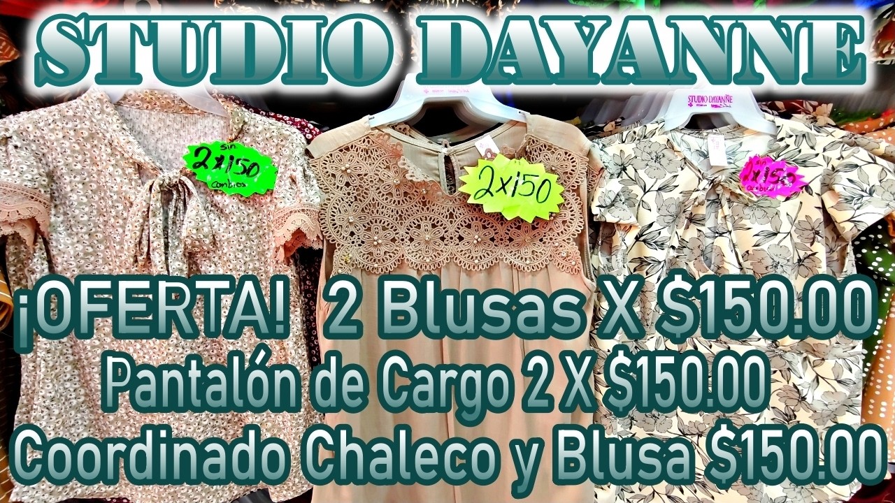 Studio Dayanne | ¡OFERTA! 2 Blusas por $150.00 y 2 Pantalones con Bolsas de Cargo por $150.00