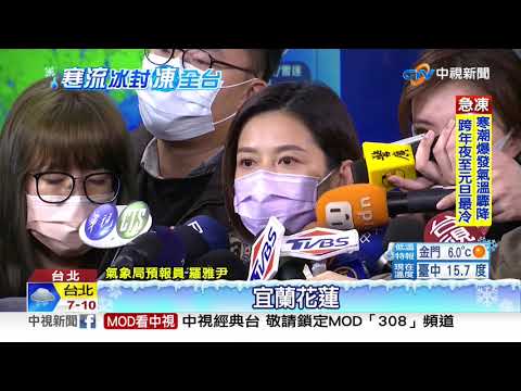 體感大怒神!氣溫狂降15度急凍 連40hrs十度以下│中視新聞 20201230