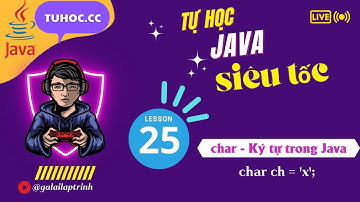 25. The char Data Type in Java - kiểu ký tự  trong java- giải thích cơ bản về kí tự