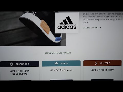 40 off adidas for healthcare workers