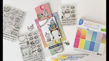 Lawn Fawn Birthday Fishes with a Double Slider Surprise Card