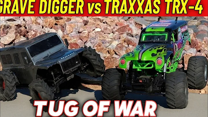 TRAXXAS MEGA TRX-4 vs Axial SMT10 Grave Digger | Epic RC Tug of War Showdown!