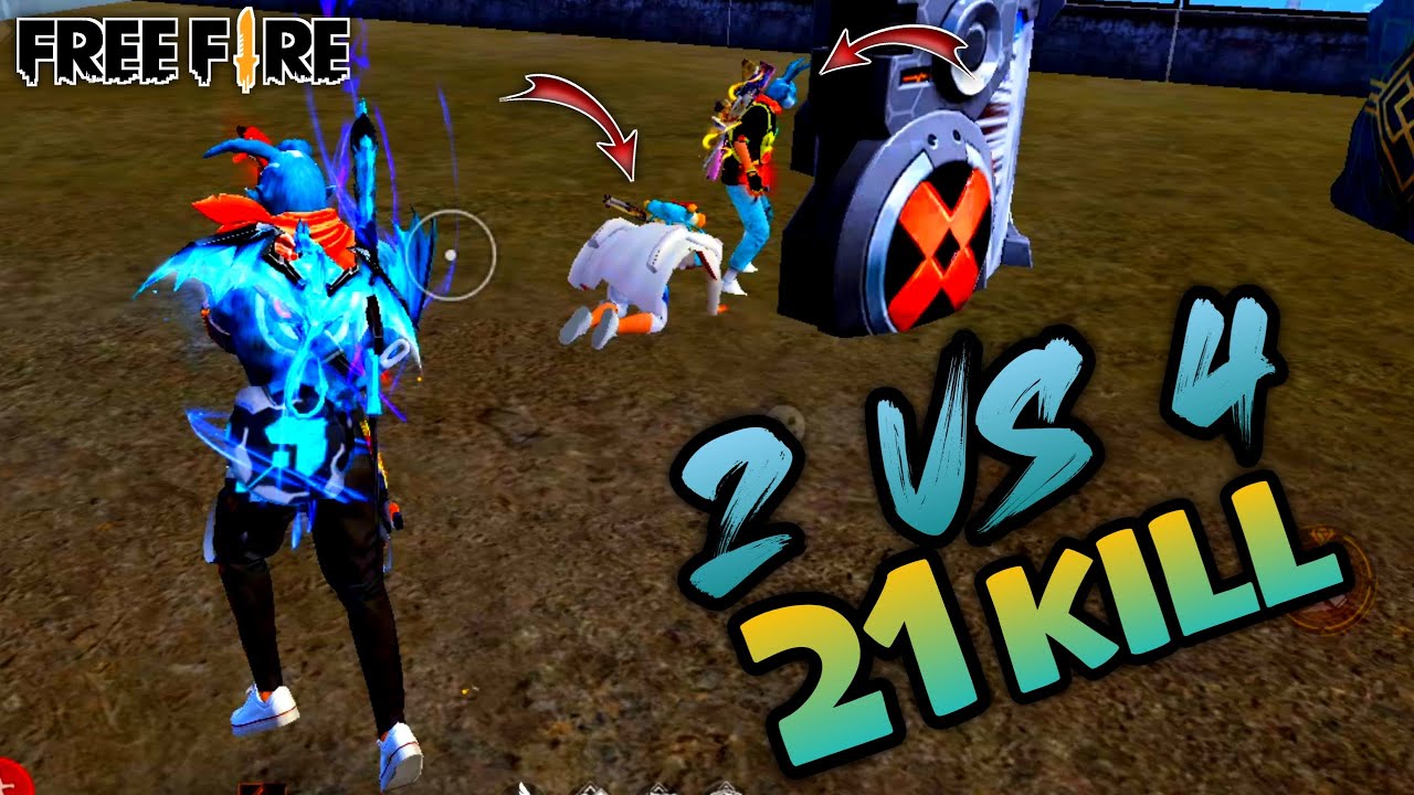 EASY 21 KILL 2 VS 4 | BR-RANK | GARENA FREE FIRE GAMEPLAY - YouTube